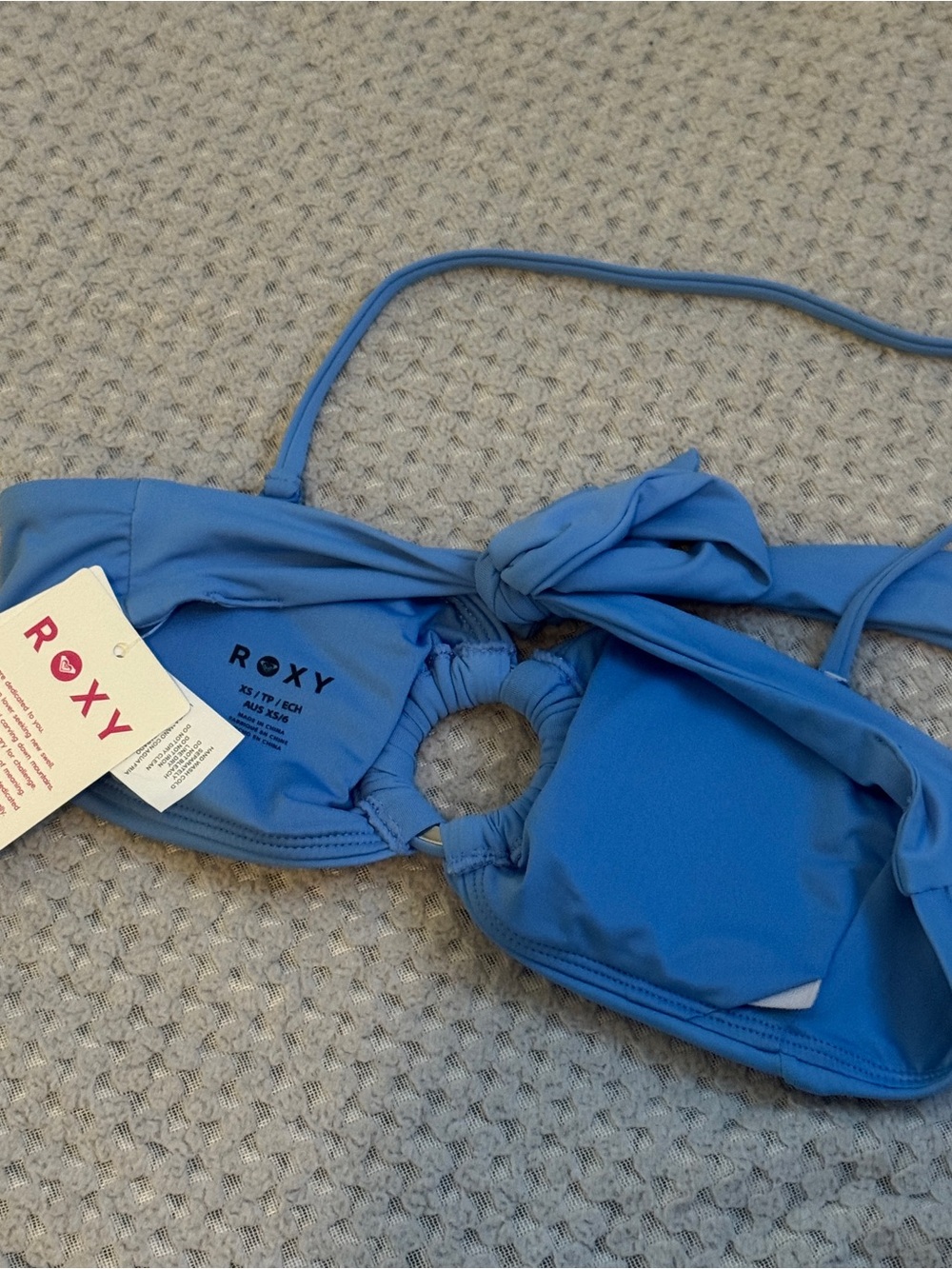 BNWT Roxy Blue Ring-Front Bikini Set - Picture 5 of 7